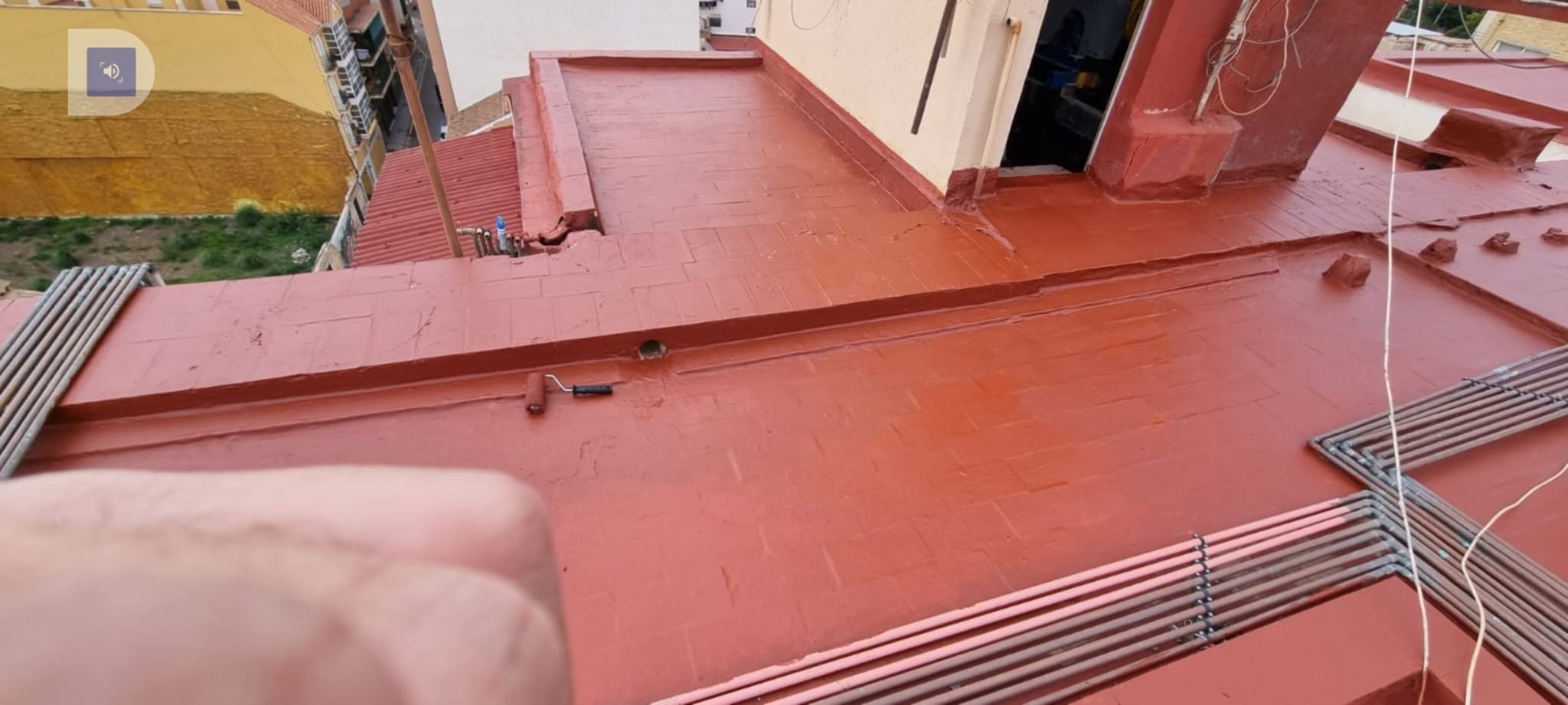 imagen de trabajo de lavado con máquina y impermeabilización