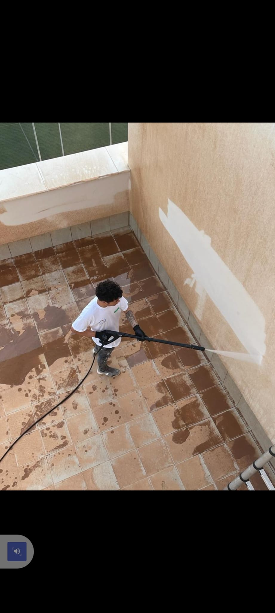imagen de trabajo de lavado con máquina y impermeabilización