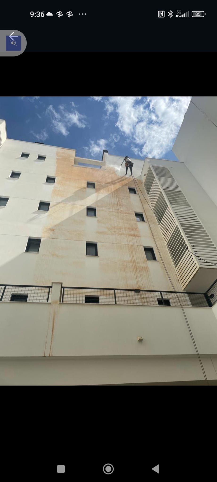 imagen de trabajo de lavado con máquina y impermeabilización