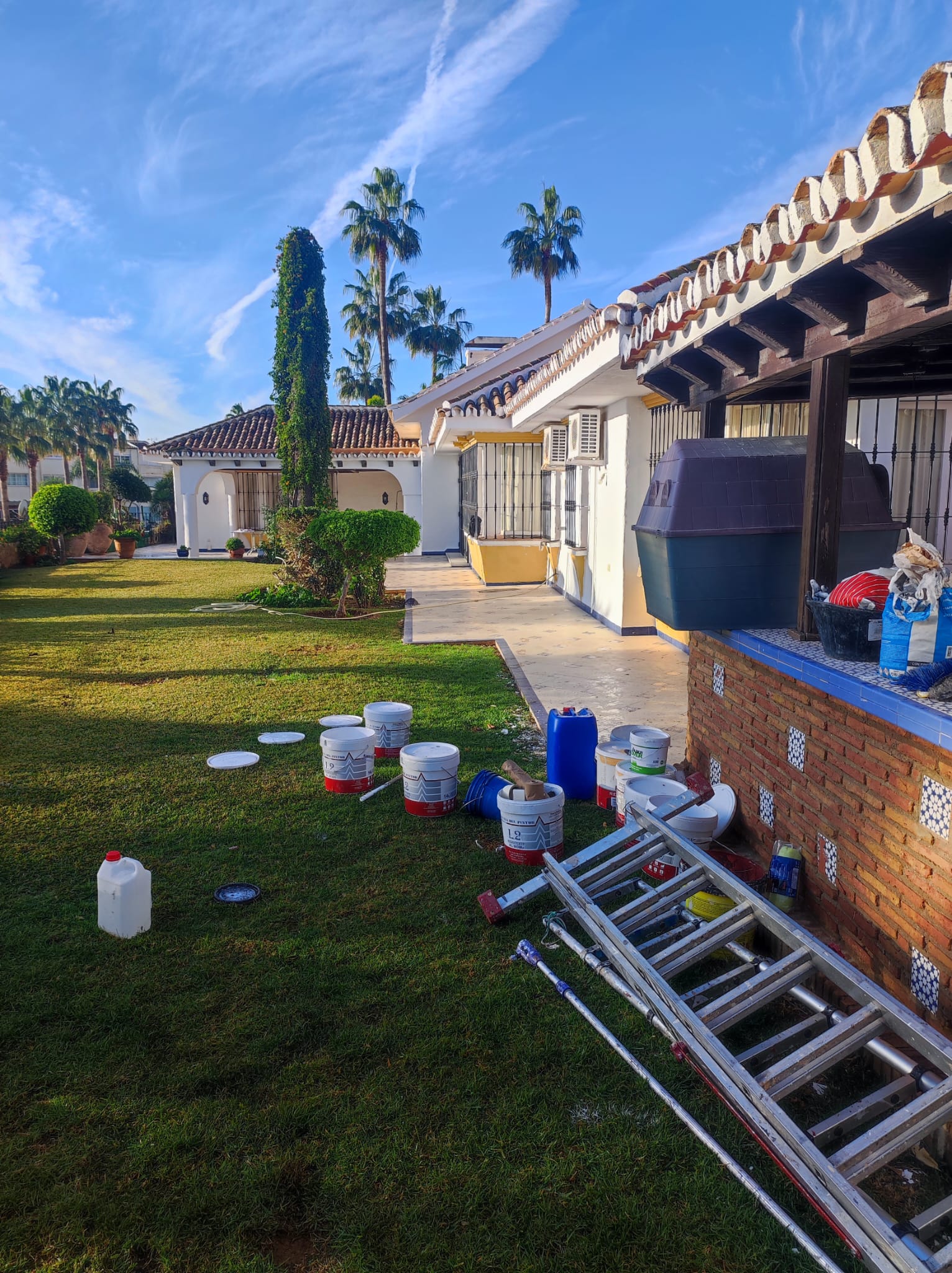 imagen de trabajo de pintura en rejas